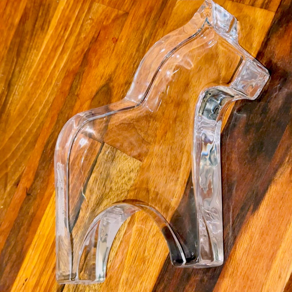 IKEA Vinterfint Clear Glass Horse